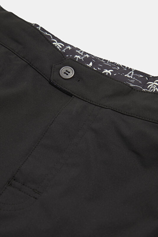 Men's Swimsuit with Black Pattern and Elastic Waistband 3