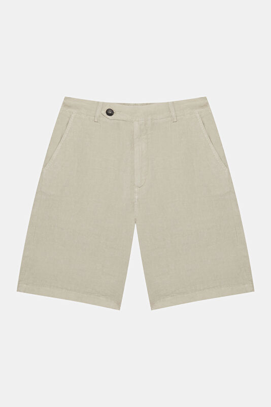 Gray Linen Men's Shorts
