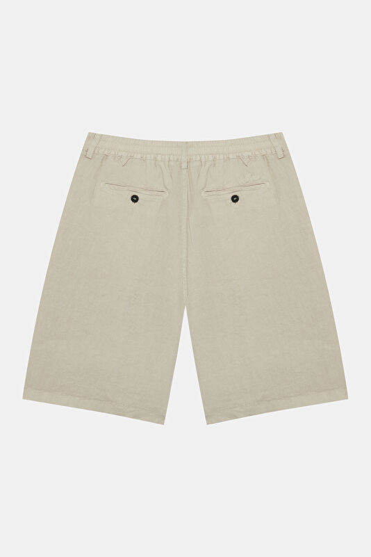 Gray Linen Men's Shorts 2