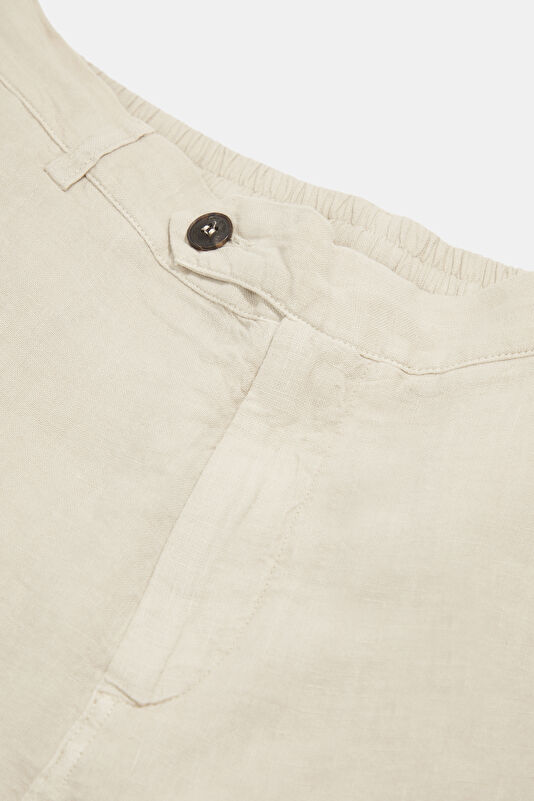 Gray Linen Men's Shorts 3
