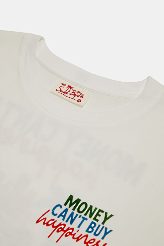 Delmar Money Happiness Men's White T-Shirt 3