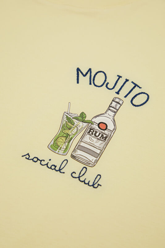 Portofino Social Mojito Erkek Sari T-Shirt 4