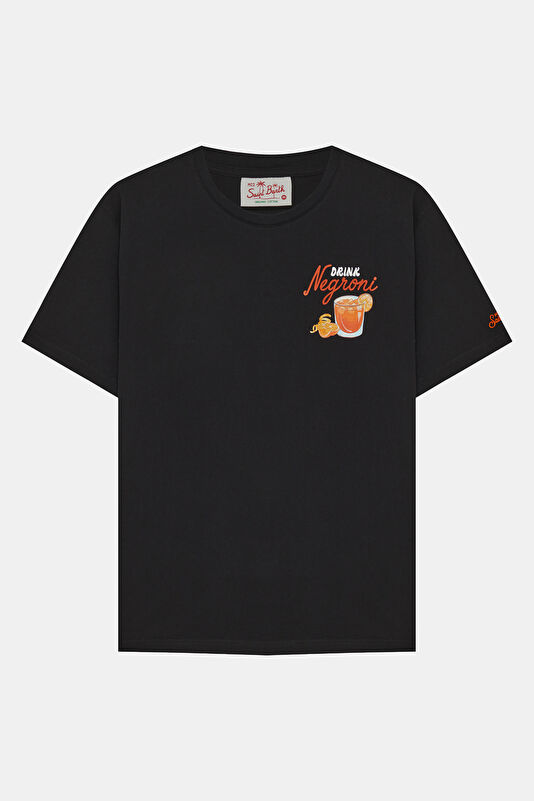 Portland Drink Negroni Men's Black T-Shirt 2