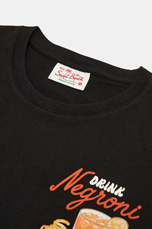Portland Drink Negroni Men's Black T-Shirt 3