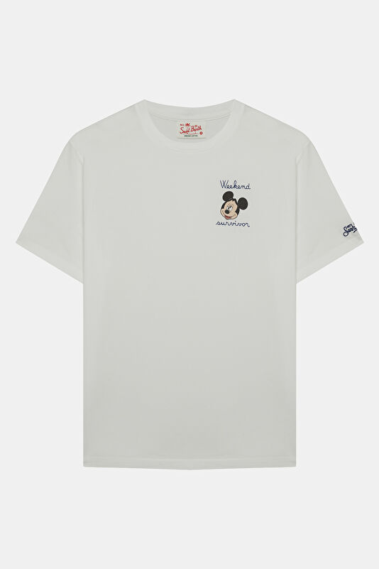 Portofino Mickey Survivor Erkek Beyaz T-Shirt