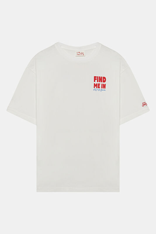 Delmar Find Vacation Erkek Beyaz T-Shirt