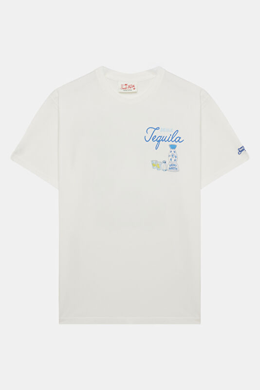 Portland Drink Tequila Erkek Beyaz T-Shirt