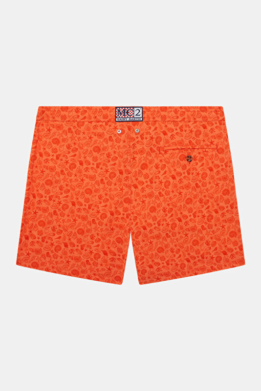 Lighting Micro Stretch Water Shell Men's Orange Swimsuit 2
