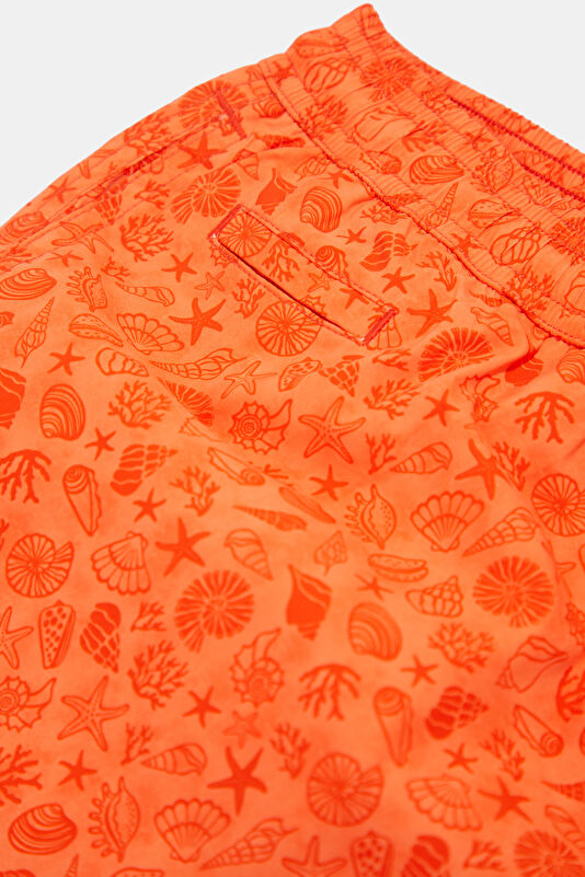 Lighting Micro Stretch Water Shell Men's Orange Swimsuit 4