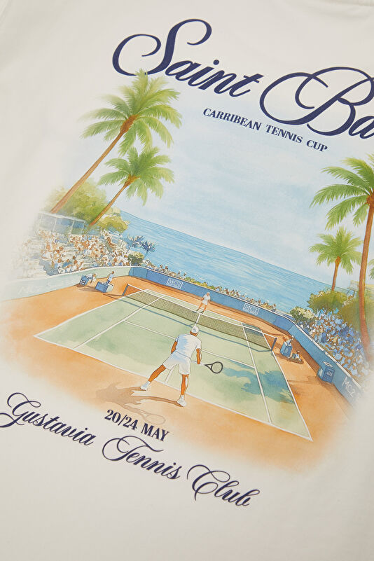 Portland Gustavia Cup Erkek Beyaz T-Shirt 4