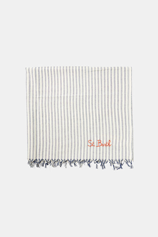 Foutas Light N Striped Men's Blue Towel