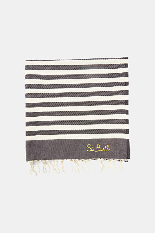 Foutas N Striped Men's Navy Towel