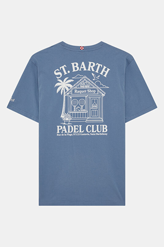 Portland Raquet Shop Erkek Mavi T-Shirt