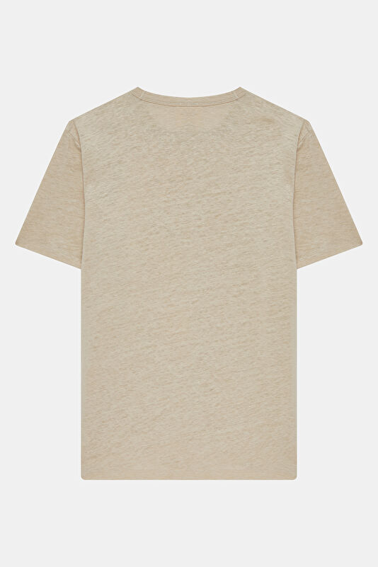 Ecstasea Full Service Men's Beige Linen T-Shirt 2
