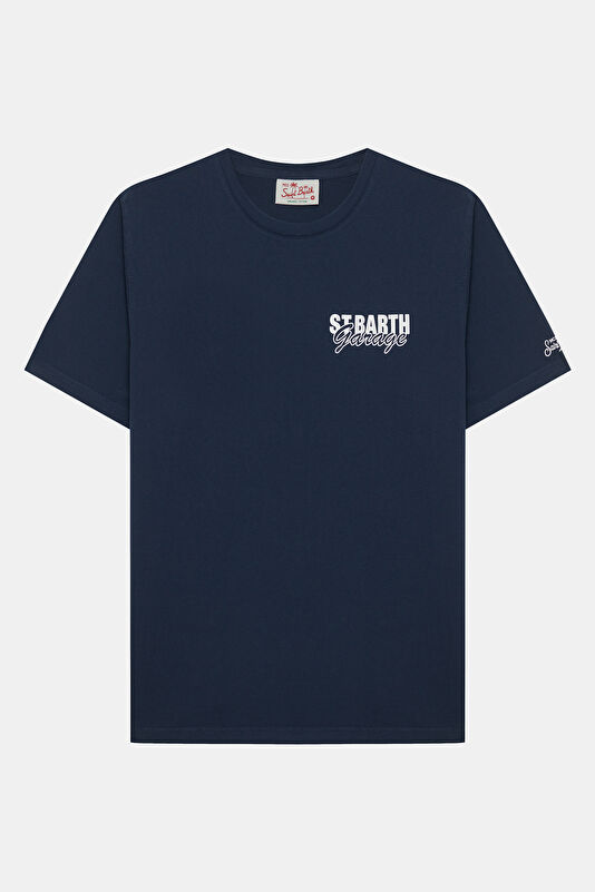 Portland Tank Garage Men's Navy T-Shirt 2
