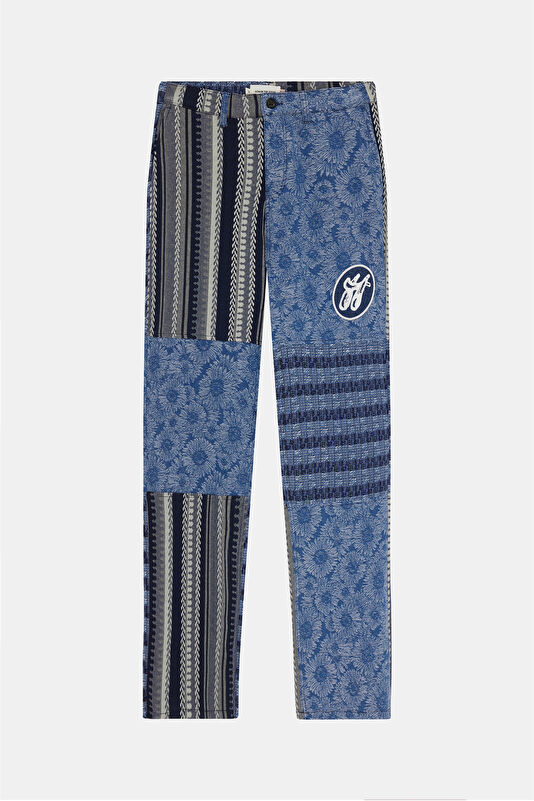 Relax Kalıp İndigo Straight Erkek Pantolon