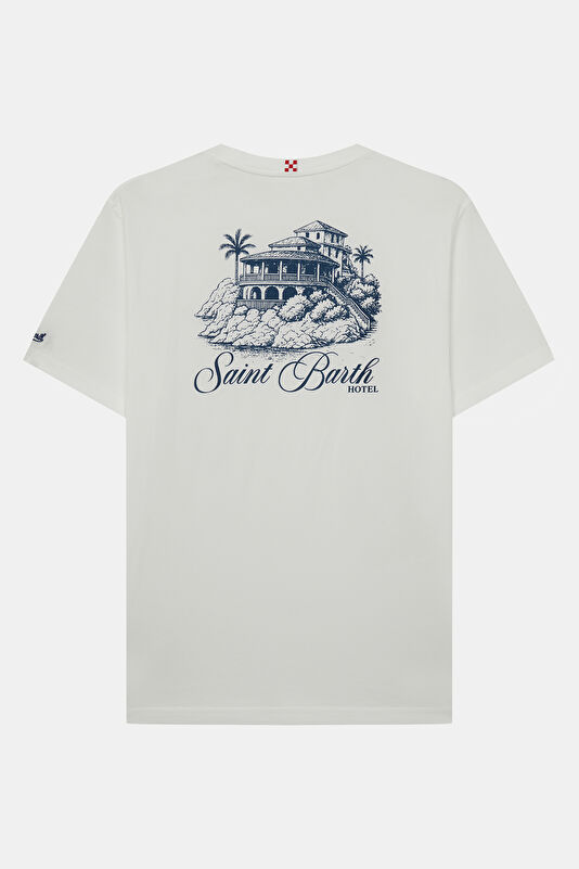 Portland St. Barth Hotel Erkek Beyaz T-Shirt