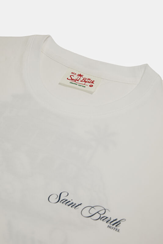 Portland St. Barth Hotel Erkek Beyaz T-Shirt 3