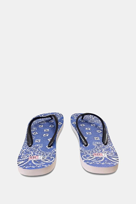 Tommy Bandanna Patterned Men's Navy Slippers 3