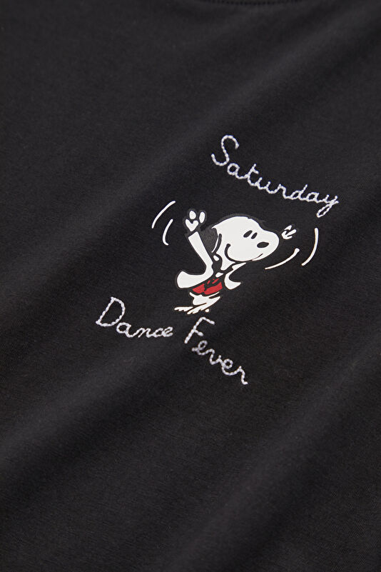 Portofino Snoopy Saturday Fever Erkek T-Shirt 4