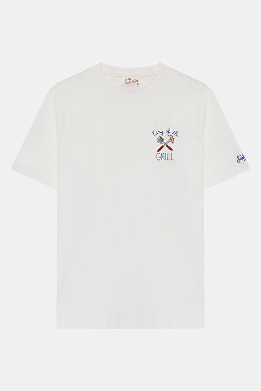 Portofino BBQ King Men's White T-Shirt