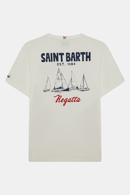 Portland Sail Boat Erkek Krem T-Shirt 4