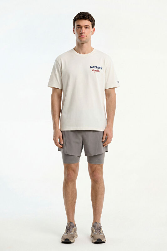 Portland Sail Boat Erkek Krem T-Shirt 3