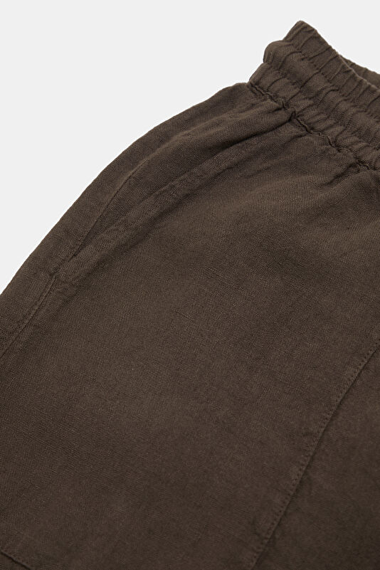Calais Men's Brown Linen Trousers 4