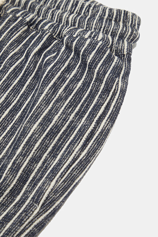 Calais Crochet Çizgili Erkek Mavi Pantolon 4