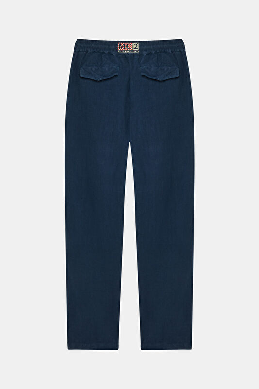 Calais Erkek Lacivert Keten Pantolon 2