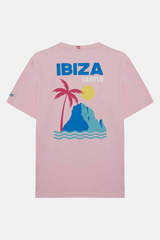 Portland ibiza Postcard Erkek Pembe T-Shirt