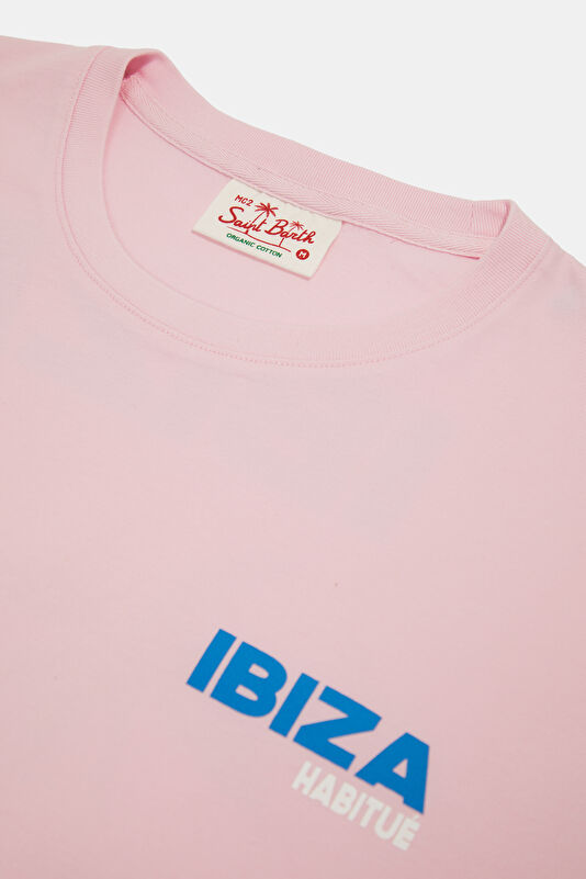 Portland ibiza Postcard Erkek Pembe T-Shirt 3