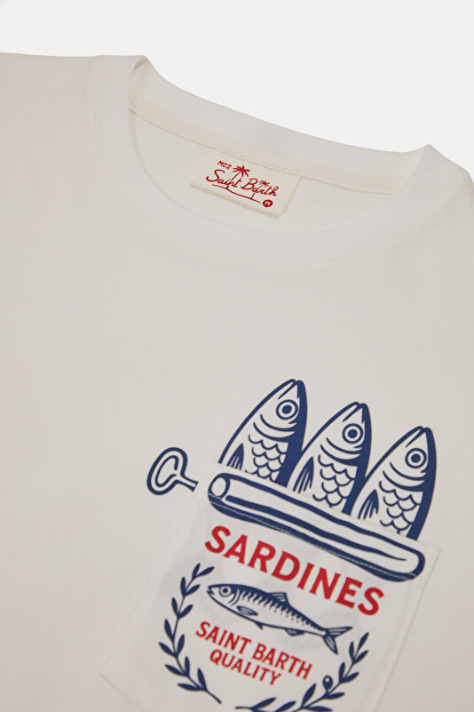 Austin Sardines Men's White T-Shirt 3