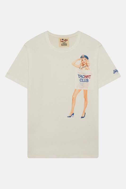 Ecstasea Hot Sailor Erkek Beyaz T-Shirt