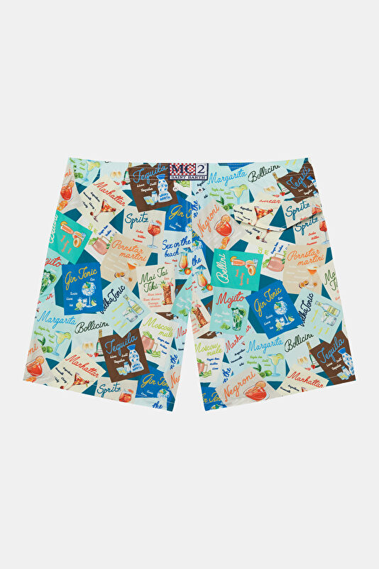 Lighting Drink Time Men's Multicolored Swimsuit 2