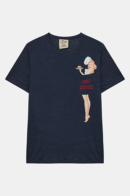 Ecstasea Hot Dishes Erkek Lacivert T-Shirt