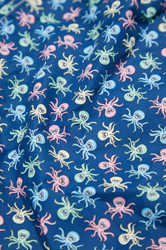 Lighting Micro Fantasy Octopus Pattern Men's Blue Swimsuit Swimsuit 4