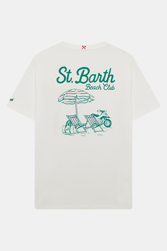 Portland St Barth Beach Erkek Beyaz T-Shirt 2