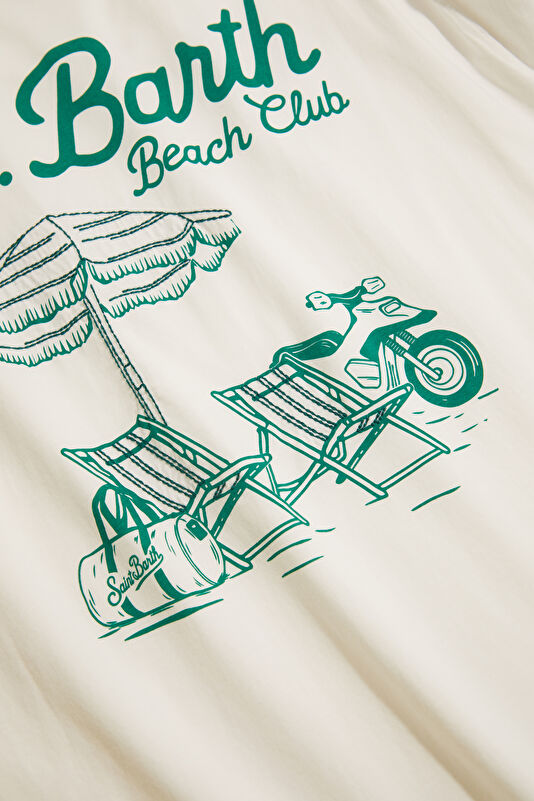 Portland St Barth Beach Erkek Beyaz T-Shirt 4