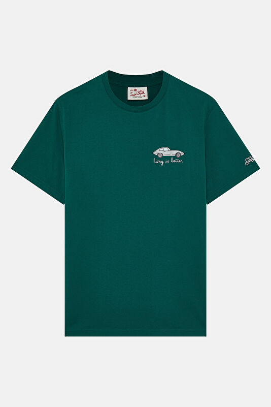 Portofino Long Car Men's Dark Green T-Shirt