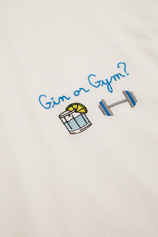 Portofino Gin Gym Erkek Beyaz T-Shirt 4