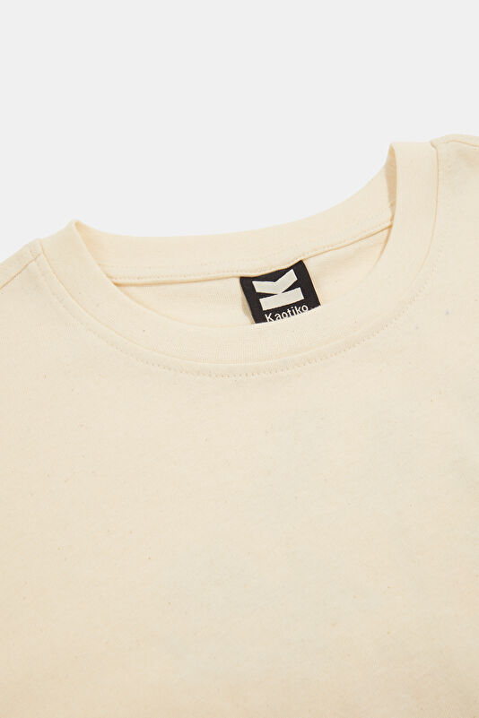 Relax Fit White Crew Neck Printed Men's T-Shirt 3