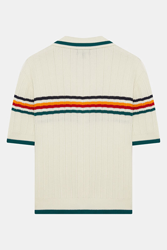 Relax Fit White Striped Men's Shirt 2