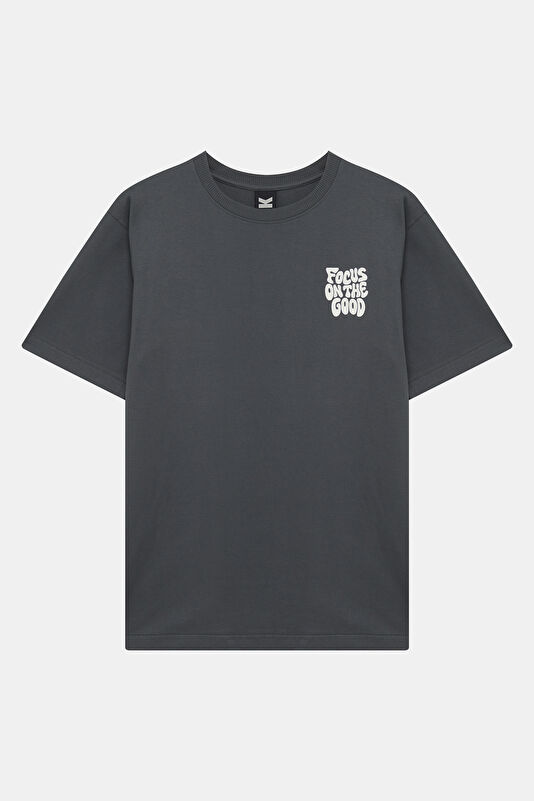 Relax Fit Green Crew Neck Printed Men's T-Shirt