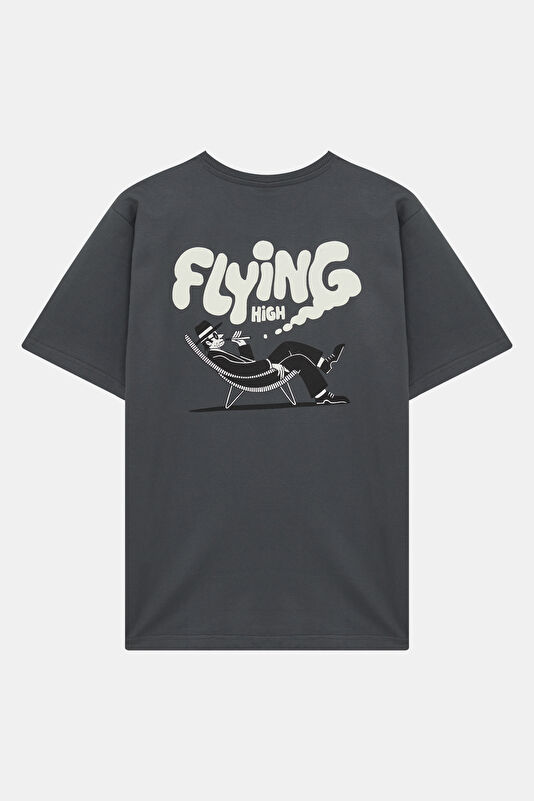 Relax Fit Green Crew Neck Printed Men's T-Shirt 2