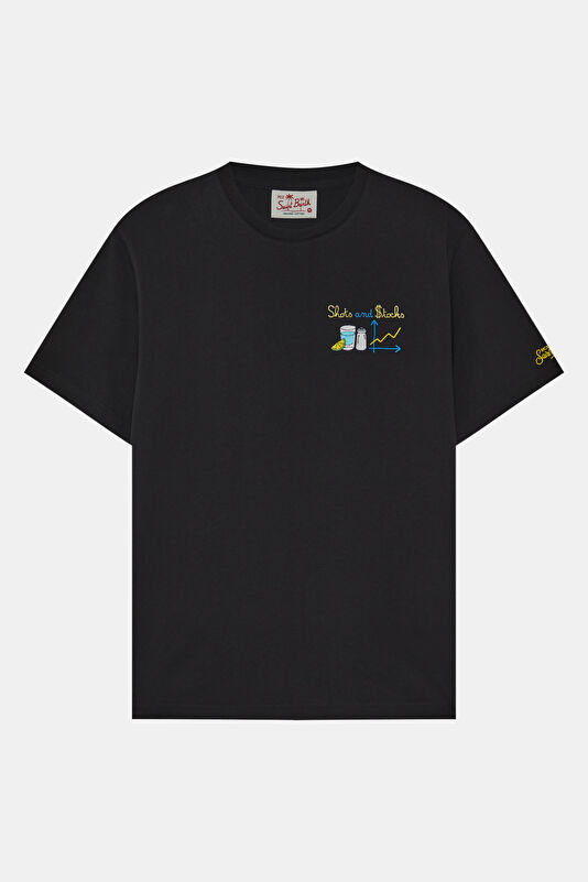 Portofino Shots Stocks Men's Black T-Shirt