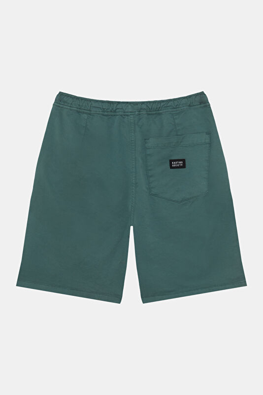 Green Cotton Elastane Men's Shorts 2