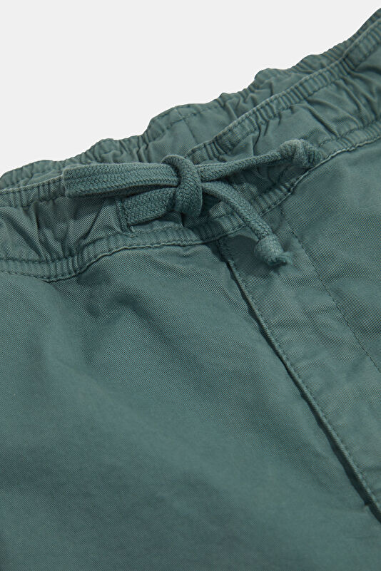 Green Cotton Elastane Men's Shorts 3
