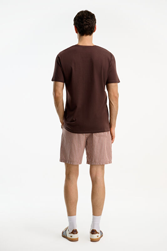 Relax Fit Coffee Crew Neck Printed Men's T-Shirt 2