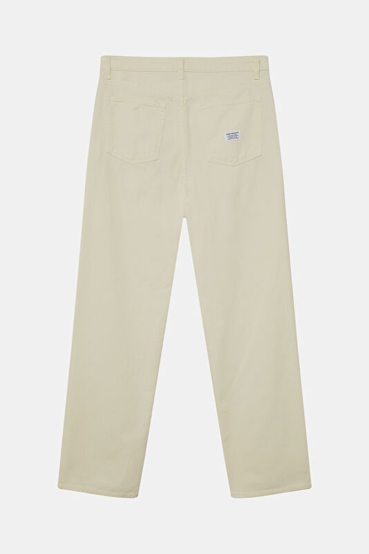 Relax Fit Ecru Wide Leg Men's Trousers 2